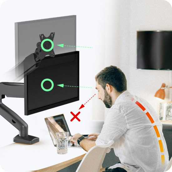 Uchwyt dla monitora IB-MS203-T do 32 cali 2-9KG 