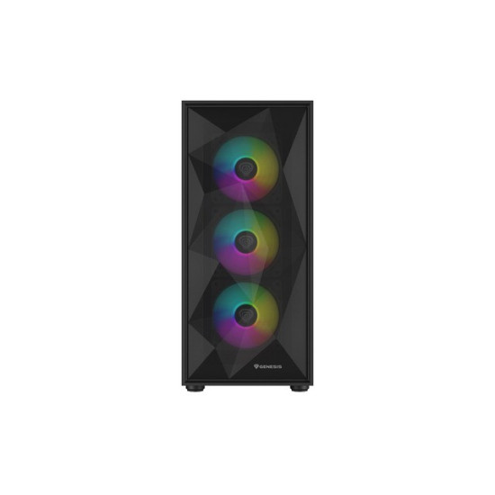 Obudowa Genesis Diaxid 605 ARGB MIDI TOWER USB-C Czarna 