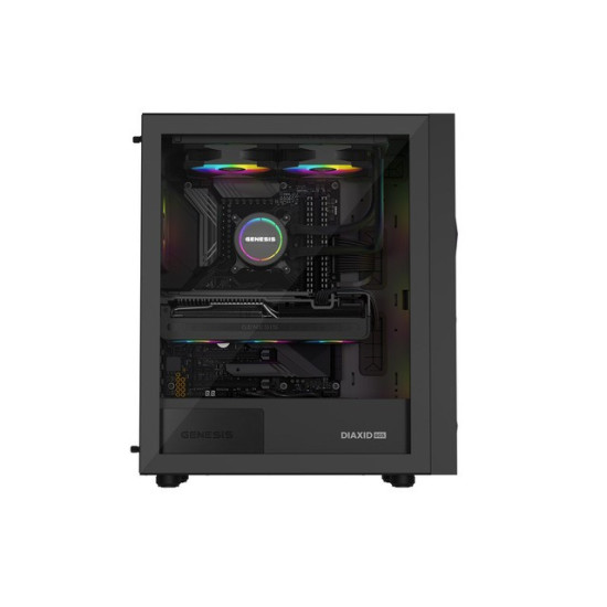 Obudowa Genesis Diaxid 605 ARGB MIDI TOWER USB-C Czarna 