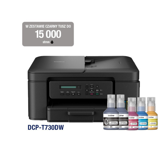 Urządzenie wielofunkcyjne DCP-T730DW RTS   A4/USB/WiFi/ADF20/16ipm 