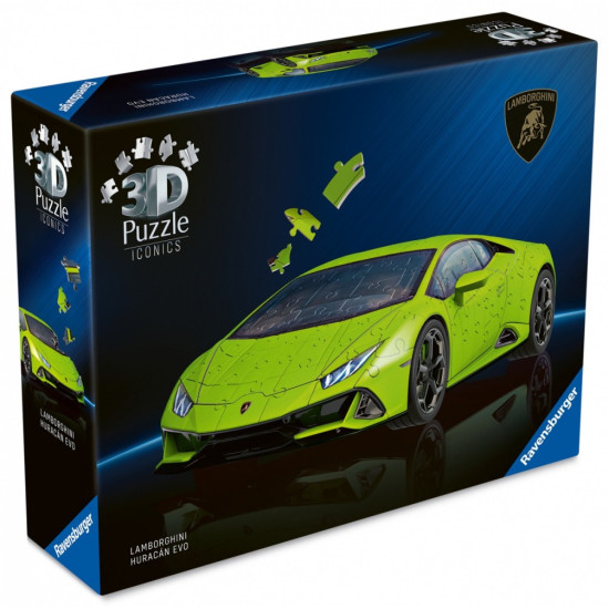 Puzzle 3D 158 elementów Samochód Lamborghini Huracan EVO Verde