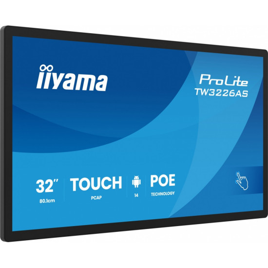 Monitor 32 cale TW3226AS-B3P POJ.10PKT.VA.24/7.FHD,500cd,HDMI,3xUSB,  1xUSB-c,RJ45,MIC, 2x5W,ANDROID 14,RK3567, 4/32GB, iiSign2 