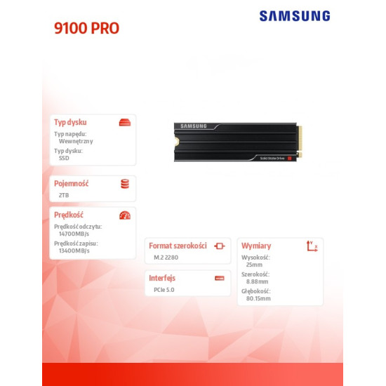 Dysk SSD SSD PRO Heatsink NVMe MZ-VAP2T0CW