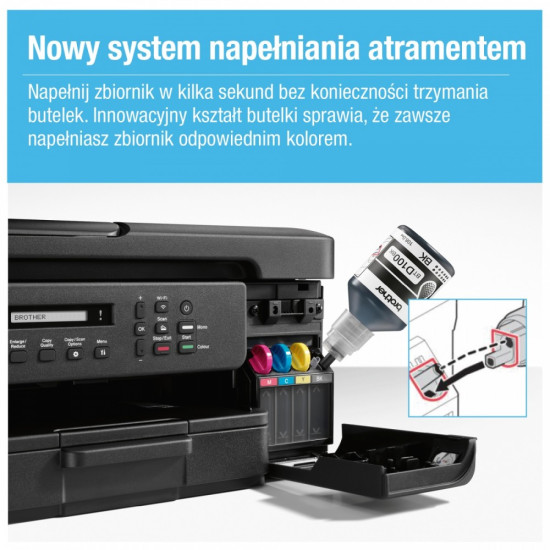 Urządzenie wielofunkcyjne DCP-T730DW RTS   A4/USB/WiFi/ADF20/16ipm 