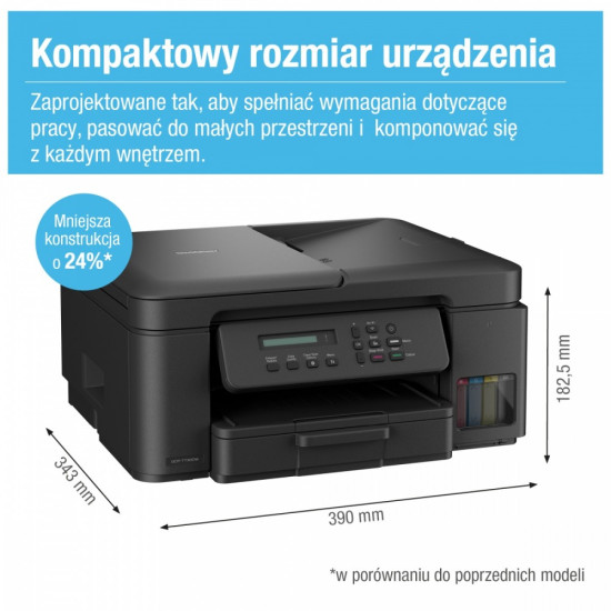 Urządzenie wielofunkcyjne DCP-T730DW RTS   A4/USB/WiFi/ADF20/16ipm 