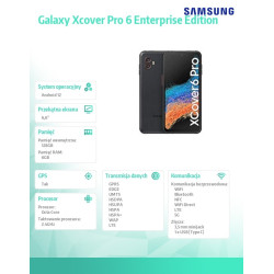 Smartfon Galaxy Xcover Pro 6 DualSIM G736 6/128 GB Enterprise Edition czarny