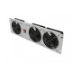 Panel wentylacyjny pionowy 19 cali 3U do szaf rack, trzy wentylatory, 230V, szary
