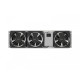 Panel wentylacyjny pionowy 19 cali 3U do szaf rack, trzy wentylatory, 230V, szary