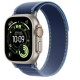 Watch Ultra 3 GPS + Cellular, koperta 49 mm z tytanu w kolorze naturalnym, opaska Trail w kolorze niebieskim/jaskrawoniebieskim - rozmiar S/M