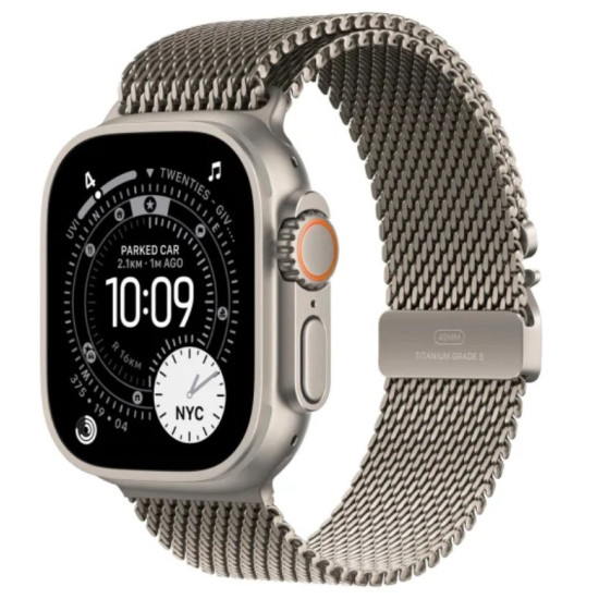 Watch Ultra 3 GPS + Cellular, koperta 49 mm z tytanu w kolorze naturalnym, bransoleta mediolańska z tytanu w kolorze naturalnym - rozmiar M