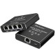 Rozdzielacz splitter Ethernet  mini SWITCH 1x4 RJ45 | 1000Mb/s | USB-C | Aluminium 