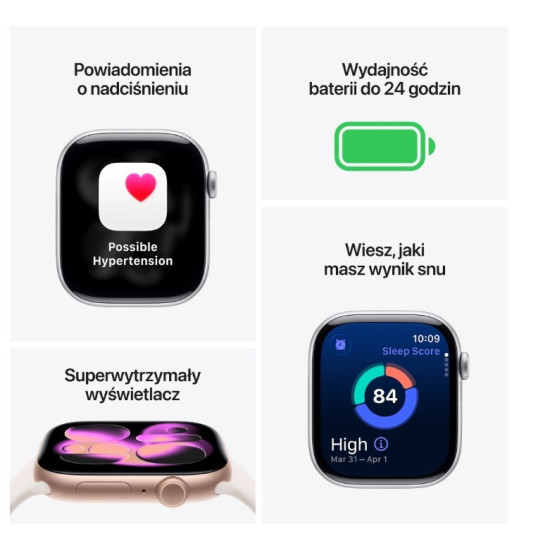 Watch Series 11 GPS + Cellular, koperta 42 mm z tytanu w kolorze łupku, pasek sportowy w kolorze czarnym - rozmiar S/M