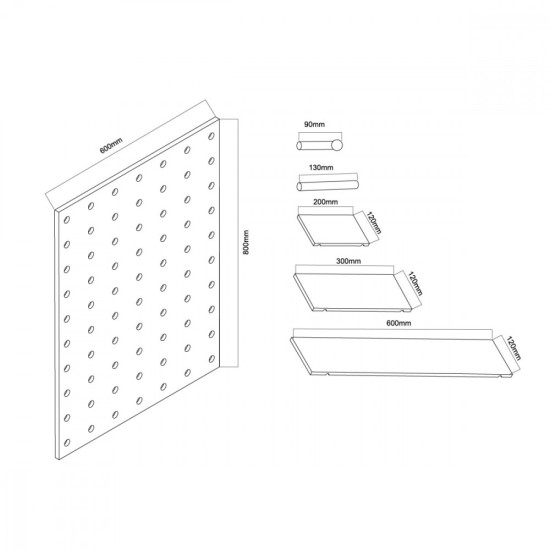Drewniana tablica organizer MC-131 WD 