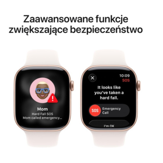 Watch Series 11 GPS+Cellular, koperta 46 mm z aluminium w kolorze różowego złota, pasek sportowy w kolorze łagodnego różu - rozmiar M/L