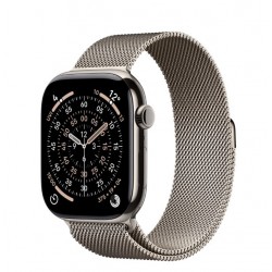 Watch Series 11 GPS + Cellular koperta 46 mm z tytanu w kolorze naturalnym, bransoleta mediolańska w kolorze naturalnym - rozmiar S/M