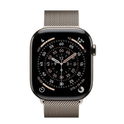Watch Series 11 GPS + Cellular koperta 46 mm z tytanu w kolorze naturalnym, bransoleta mediolańska w kolorze naturalnym - rozmiar M/L