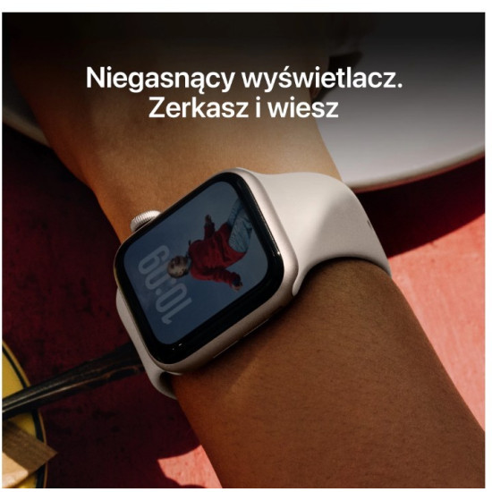 Watch SE 3 GPS koperta 40 mm z aluminium w kolorze księżycowej poświaty, pasek sportowy w kolorze księżycowej poświaty - rozmiar M/L