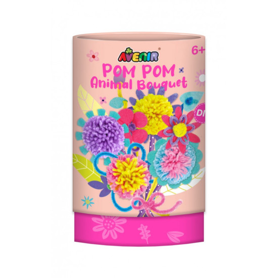 Zestaw kreatywny Pom Pom Bukiet z pomponami - Kwiaty