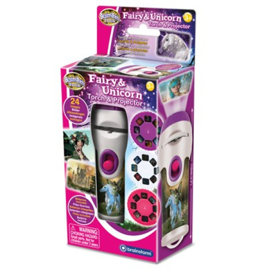 Latarka i projektor Brainstorm - Wróżka i jednorożec 