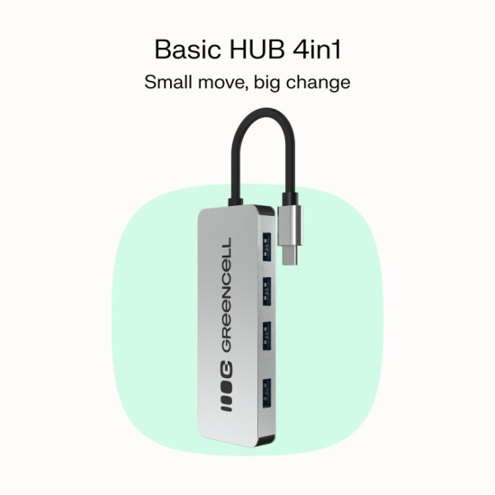 HUB USB-C Basic USB-C do 4x USB-A 3.0 