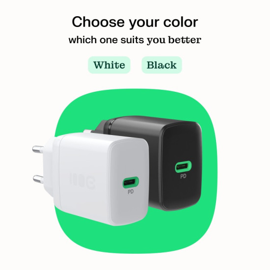 Ładowarka sieciowa USB 30W 1x USB-C BIAŁA 