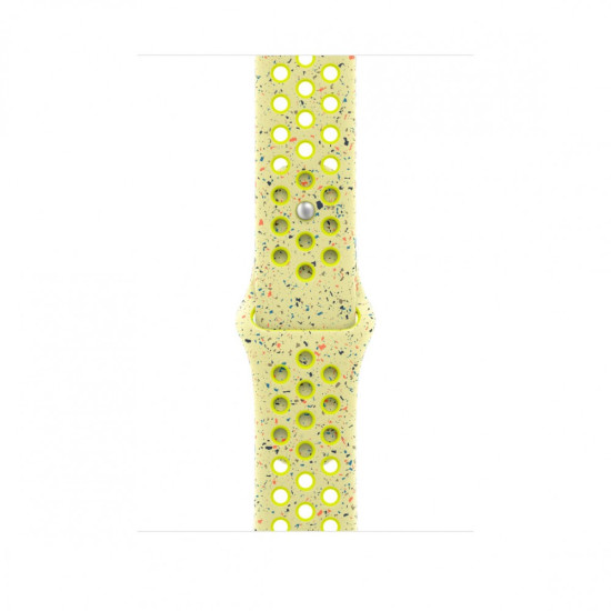 Pasek sportowy Nike w kolorze promiennym zielonożółtym do koperty 46 mm - rozmiar S/M