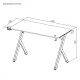 Biurko gamingowe NanoRS 120x60x75cm RS101 z uchwytem na słuchawki i kubek Czarne 