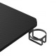 Biurko gamingowe NanoRS 120x60x75cm RS101 z uchwytem na słuchawki i kubek Czarne 