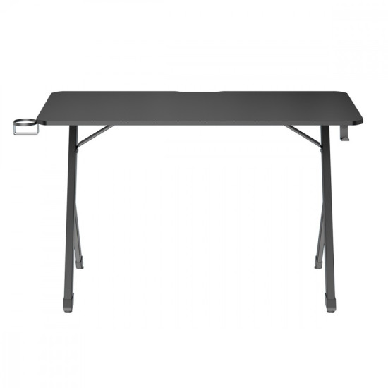 Biurko gamingowe NanoRS 120x60x75cm RS101 z uchwytem na słuchawki i kubek Czarne 