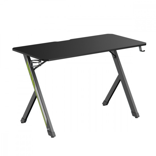 Biurko gamingowe NanoRS 120x60x75cm RS101 z uchwytem na słuchawki i kubek Czarne 