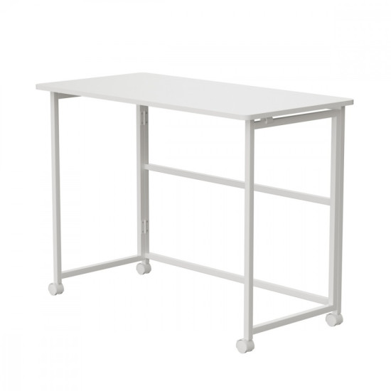 Biurko, stolik z kółkami MC-1250W 100x50 cm blat, max 50kg Białe