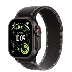 Watch Ultra 3 GPS + Cellular koperta 49 mm z tytanu w kolorze czarnym, opaska Trail w kolorze czarnym/węgla drzewnego - rozmiar M/L