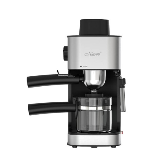 Kolbowy ekspres do kawy ze spieniaczem do mleka i podgrzewaczem na filiżankę  MR-411