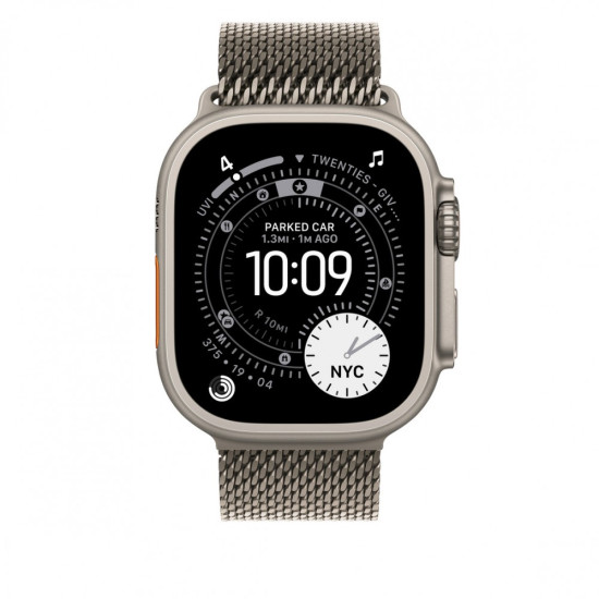 Bransoleta mediolańska z tytanu w kolorze naturalnym do koperty 49 mm - rozmiar M