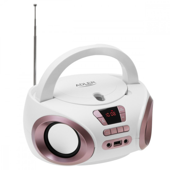 Radio Boombox CD MP3 AD1181 biało-miedziany