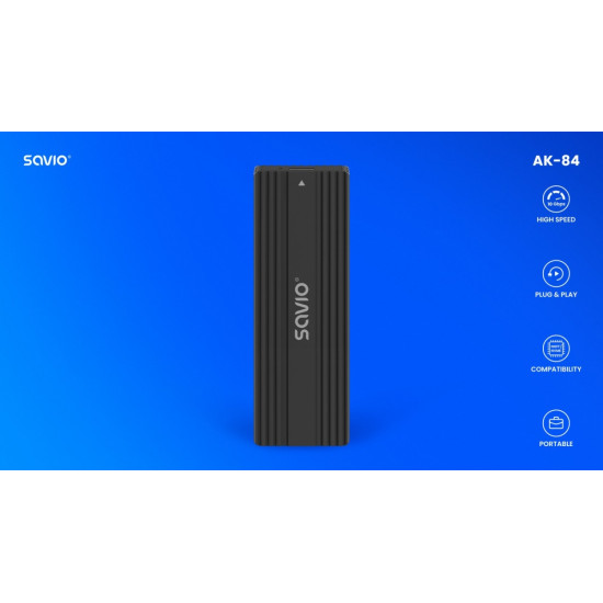 Obudowa na dysk zewnętrzny M.2 SSD NVMe & NGFF Combo  AK-84