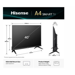 Telewizor LED 40 cali 40A4Q