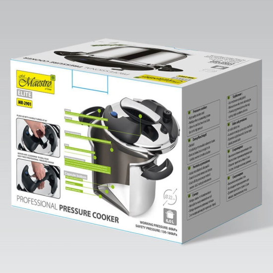 Szybkowar / garnek ciśnieniowy 6,0l, 22cm, 80kPa  MR-2901