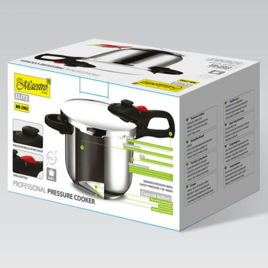 Szybkowar / garnek ciśnieniowy 6l, 22cm, 80kPa MR-2902