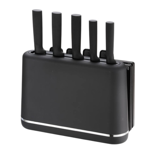 Zestaw noży + desek na podstawce MR-1412-BLACK 