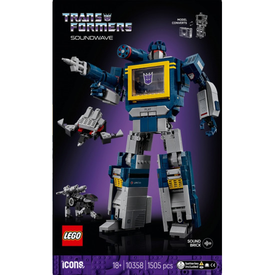 Klocki Icons 10358 Transformers: Soundwave 