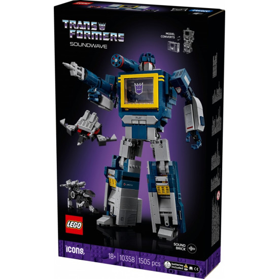 Klocki Icons 10358 Transformers: Soundwave 