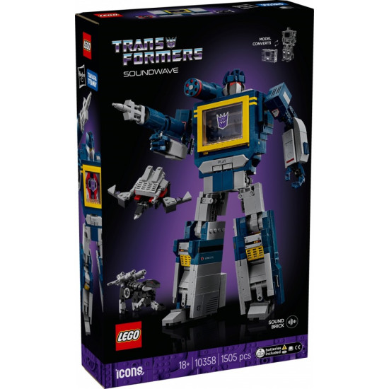 Klocki Icons 10358 Transformers: Soundwave 