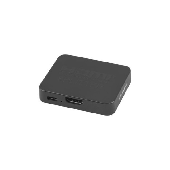 Splitter video HDMI- 2x HDMI 4K + port USB-C czarny 