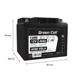 Akumulator AGM VRLA 12V 40Ah IP54