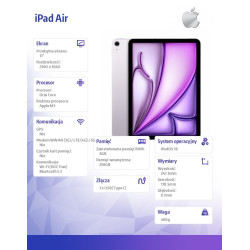 iPad Air 11 cali WiFi 256GB Fioletowy