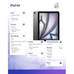 iPad Air 11 cali WiFi + Cellular 128GB Szary