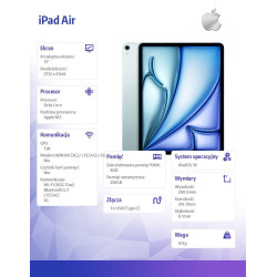 iPad Air 13 cali WiFi + Cellular 256GB Niebieski