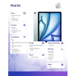 iPad Air 13 cali WiFi 128GB Niebieski