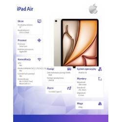 iPad Air 13 cali WiFi 256GB Złoty